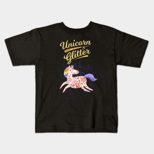 Glitter Unicorn Kids T-Shirt